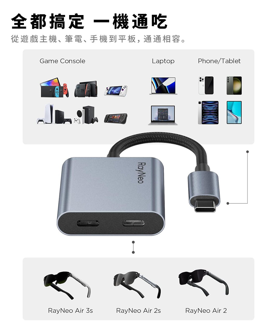 Type-C 邊看邊充線